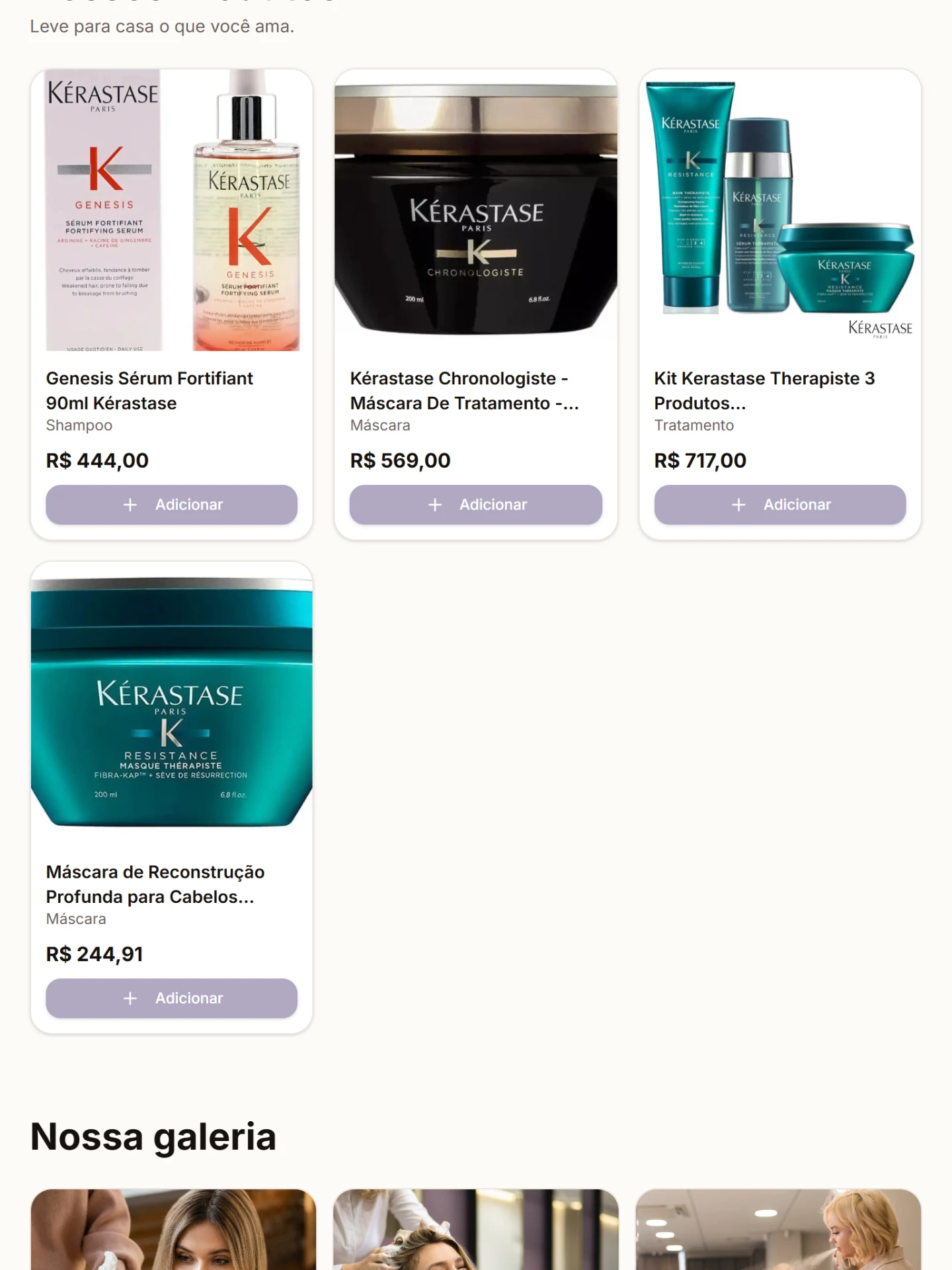 Tela do módulo Venda produtos e mostre seus trabalhos no BeautyManager